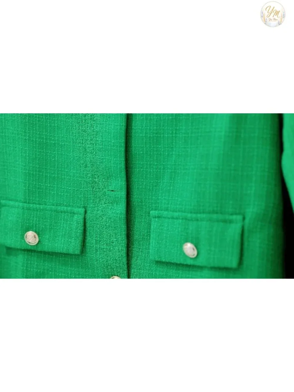 Cropped Tweed Blazer Jacket for Women Elegant Collarless Business Casual Outfit
